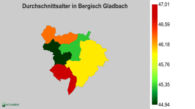 Durchschnittsalter in Bergisch Gladbach nach Postleitzahl Thumbnail