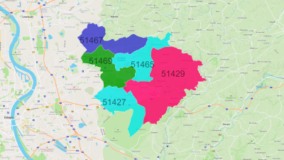 Postleitzahlen in Bergisch Gladbach Thumbnail