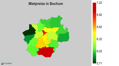 Mietpreise in Bochum nach Postleitzahl Thumbnail