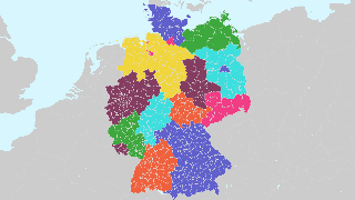 Karte von Deutsche Landkreise und Kreisfreie Stadte. Thumbnail