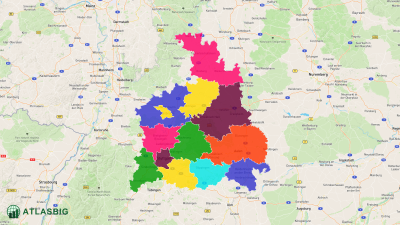 Landkreise und kreisfreie Städte im Regierungsbezirk Stuttgart Thumbnail