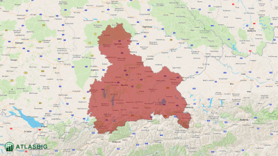 Karte von Oberbayern Thumbnail