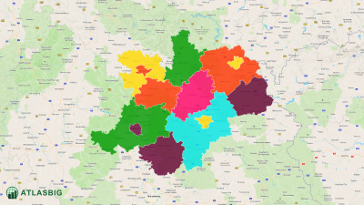 Landkreise und kreisfreie Städte in Oberfranken Thumbnail