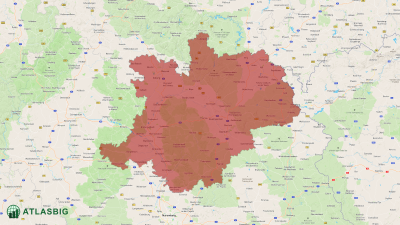 Karte von Oberfranken Thumbnail