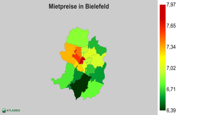 Mietpreise in Bielefeld nach Postleitzahl Thumbnail