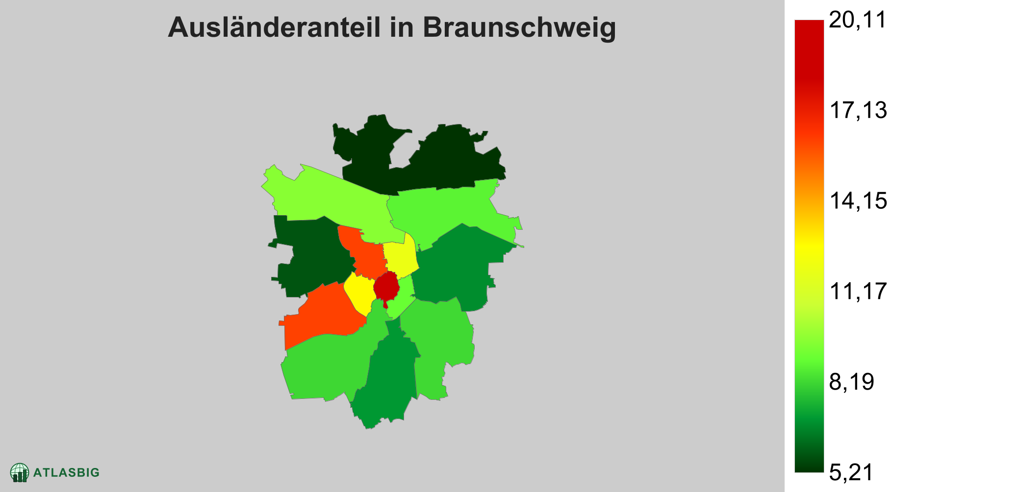 Ausländeranteil in Braunschweig: Wo die meisten Ausländer leben