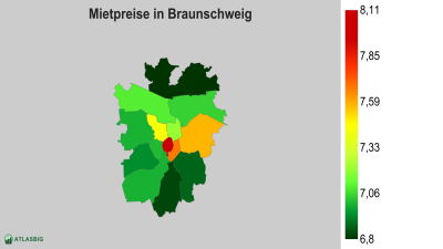 Mietpreise in Braunschweig nach Postleitzahl Thumbnail