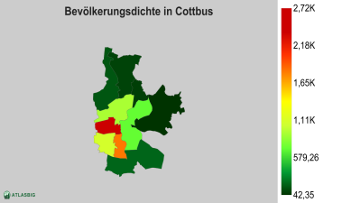 Bevölkerungsdichte in Cottbus nach Postleitzahl Thumbnail