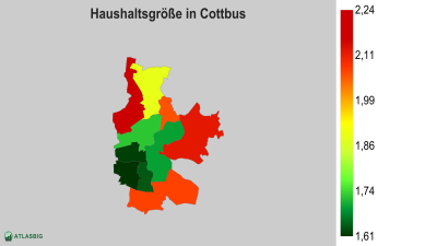 Haushaltsgröße in Cottbus nach Postleitzahl Thumbnail
