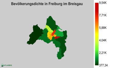 Bevölkerungsdichte in Freiburg im Breisgau nach Postleitzahl Thumbnail