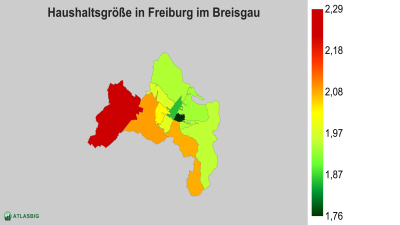 Haushaltsgröße in Freiburg im Breisgau nach Postleitzahl Thumbnail