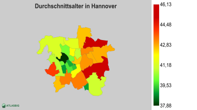 Durchschnittsalter in Hannover nach Postleitzahl Thumbnail