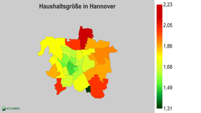 Haushaltsgröße in Hannover nach Postleitzahl Thumbnail