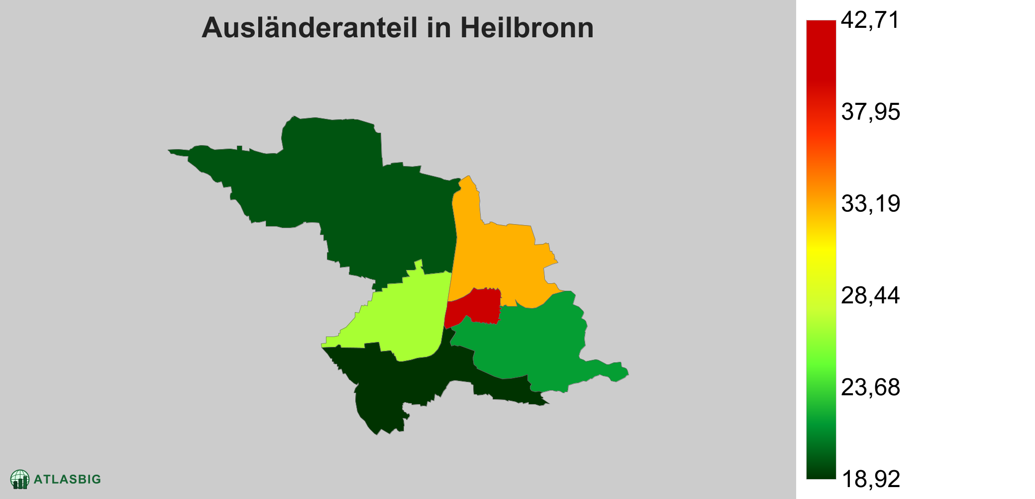 Ausländeranteil in Heilbronn: Wo die meisten Ausländer leben