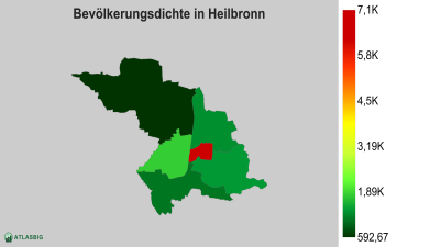 Bevölkerungsdichte in Heilbronn nach Postleitzahl Thumbnail