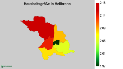 Haushaltsgröße in Heilbronn nach Postleitzahl Thumbnail