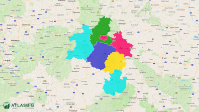 Landkreise und kreisfreie Städte im Regierungsbezirk Kassel Thumbnail