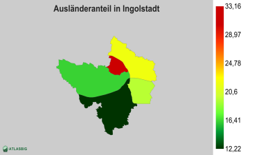 Ausländeranteil in Ingolstadt nach Postleitzahl Thumbnail