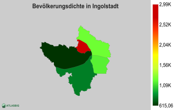 Bevölkerungsdichte in Ingolstadt nach Postleitzahl Thumbnail