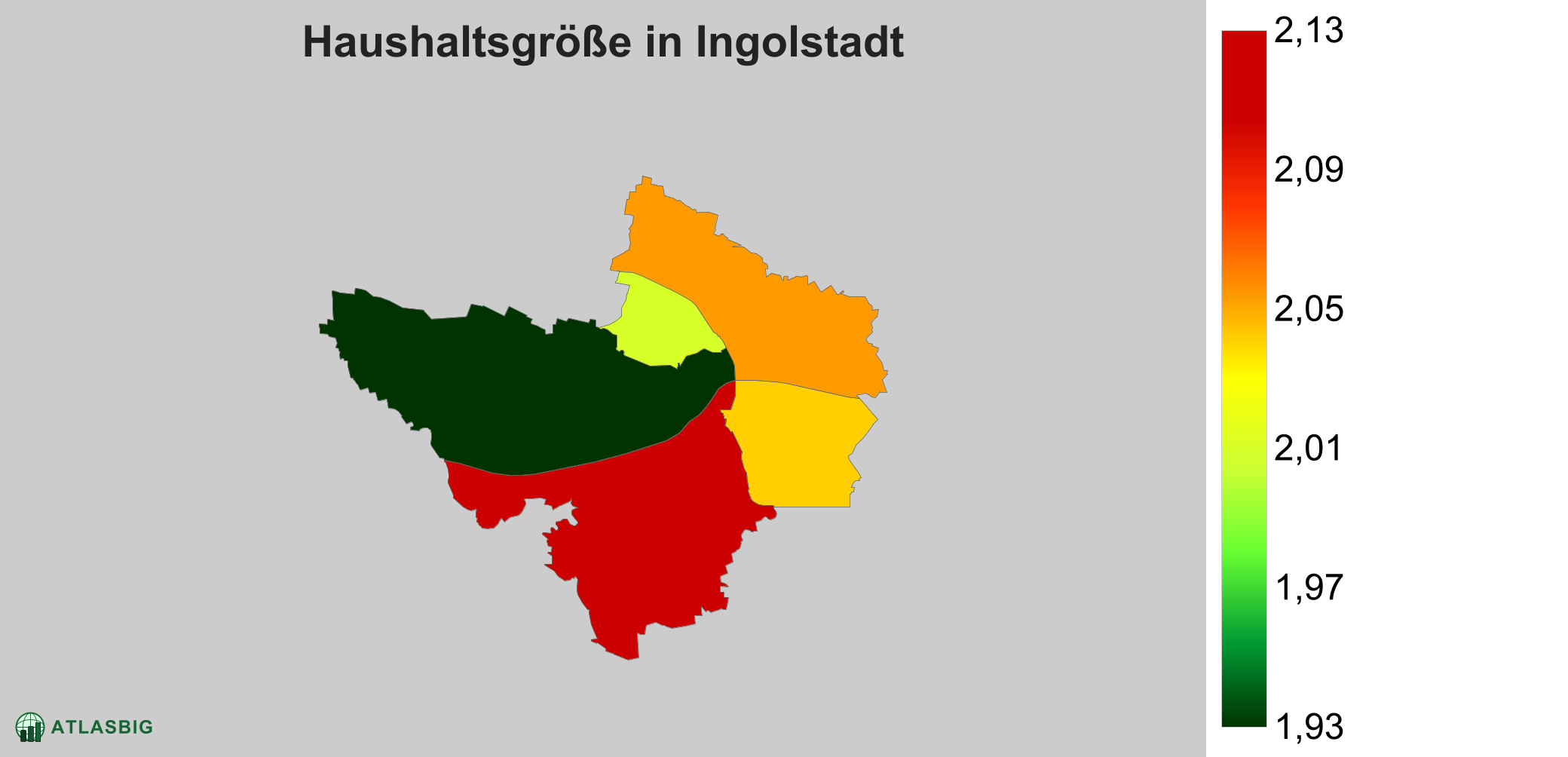 Durchschnittliche Haushaltsgröße in Ingolstadt