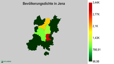 Bevölkerungsdichte in Jena nach Postleitzahl Thumbnail