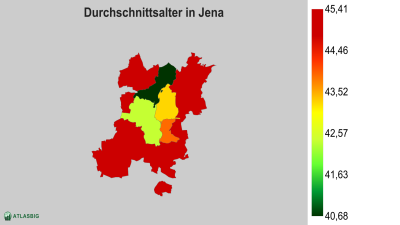 Durchschnittsalter in Jena nach Postleitzahl Thumbnail