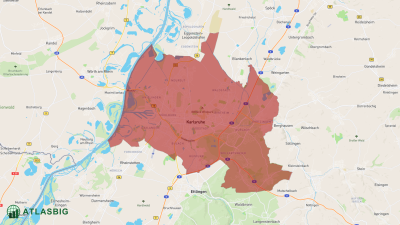 Karte von Karlsruhe Thumbnail