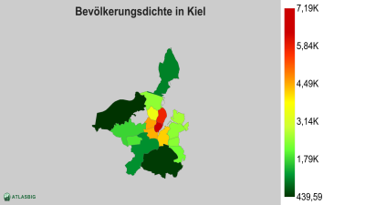 Bevölkerungsdichte in Kiel nach Postleitzahl Thumbnail