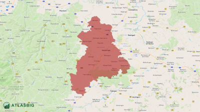Karte: Landkreis Böblingen Thumbnail