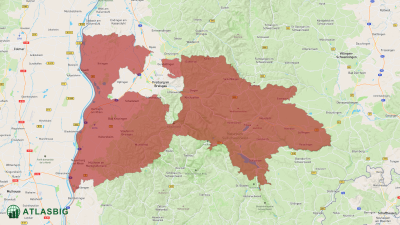 Karte: Landkreis Breisgau-Hochschwarzwald Thumbnail
