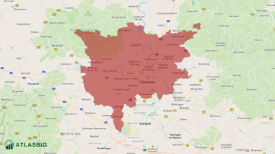 Karte: Landkreis Ludwigsburg Thumbnail