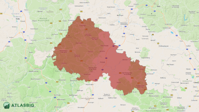 Karte: Landkreis Rhön-Grabfeld Thumbnail
