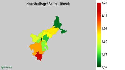 Haushaltsgröße in Lübeck nach Postleitzahl Thumbnail