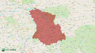 Karte des Regierungsbezirks Düsseldorf Thumbnail