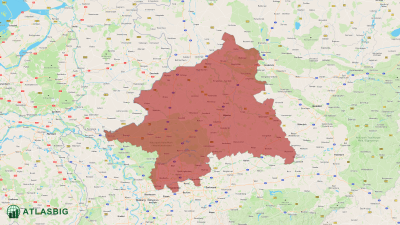 Karte des Regierungsbezirks Münster Thumbnail