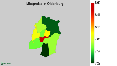 Mietpreise in Oldenburg (Oldenburg) nach Postleitzahl Thumbnail