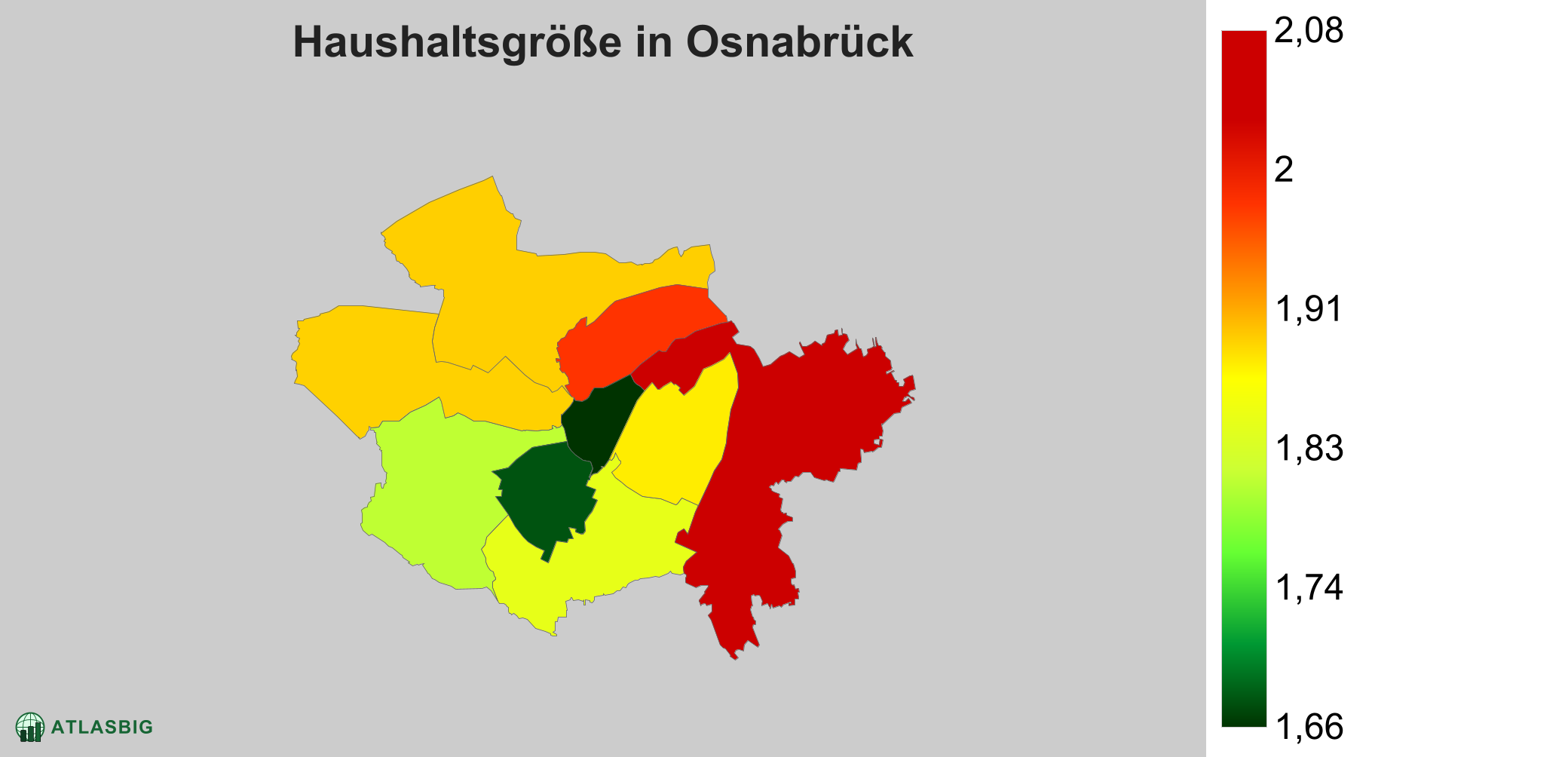 Durchschnittliche Haushaltsgröße in Osnabrück
