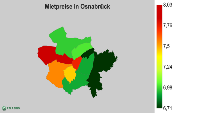 Mietpreise in Osnabrück nach Postleitzahl Thumbnail