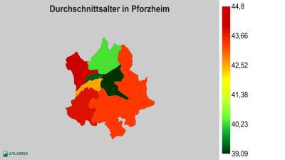 Durchschnittsalter in Pforzheim nach Postleitzahl Thumbnail