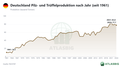 Deutschland Pilz- und Trüffelproduktion nach Jahr (seit 1961)