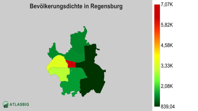 Bevölkerungsdichte in Regensburg nach Postleitzahl Thumbnail