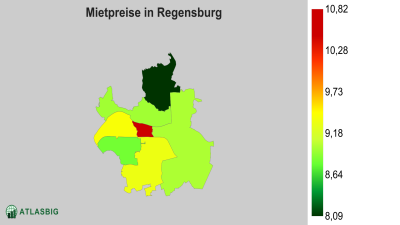 Mietpreise in Regensburg nach Postleitzahl Thumbnail