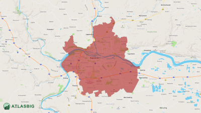 Karte von Regensburg Thumbnail