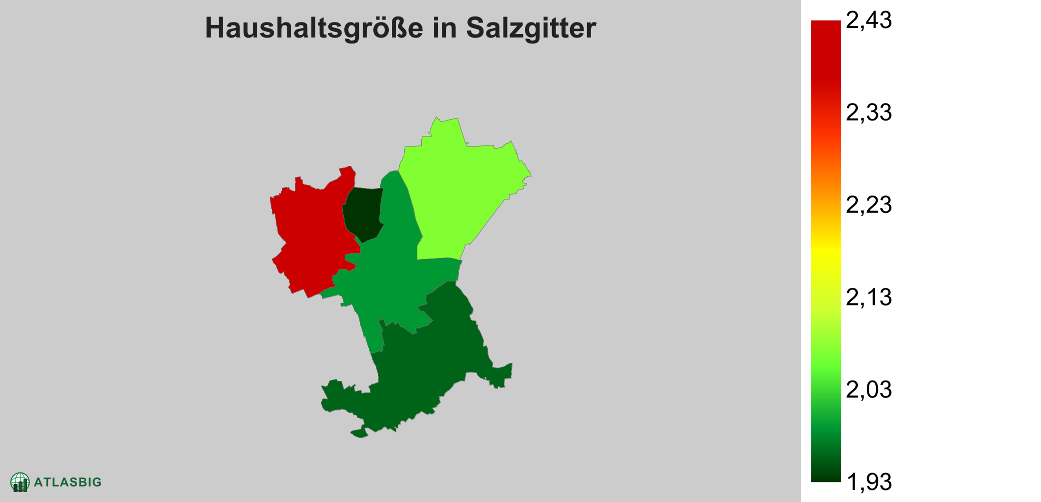 Durchschnittliche Haushaltsgröße in Salzgitter