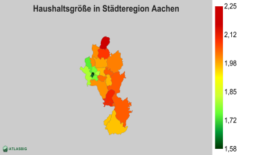 Haushaltsgröße in Städteregion Aachen nach Postleitzahl Thumbnail
