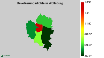 Bevölkerungsdichte in Wolfsburg nach Postleitzahl Thumbnail