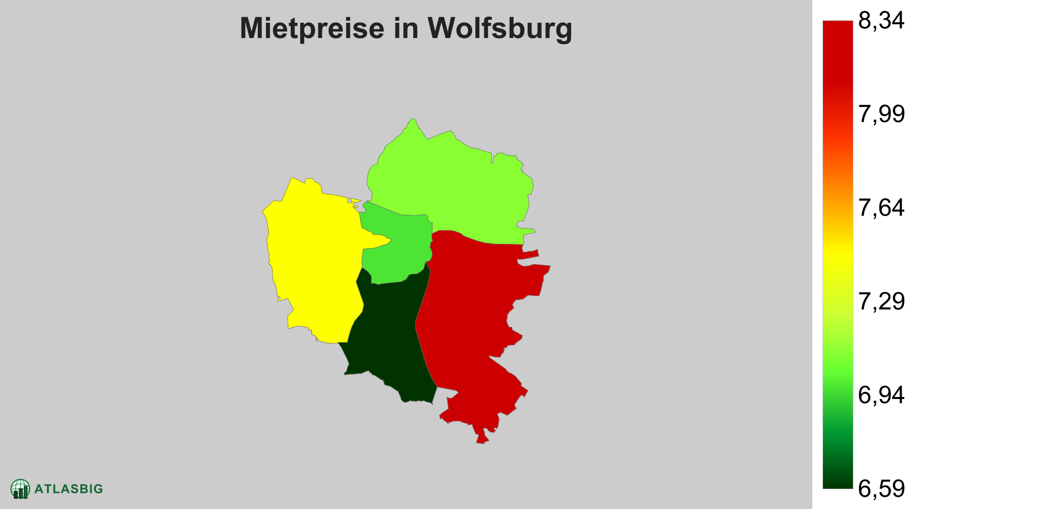 Mietpreise in Wolfsburg: Durchschnittliche Kaltmiete pro m²