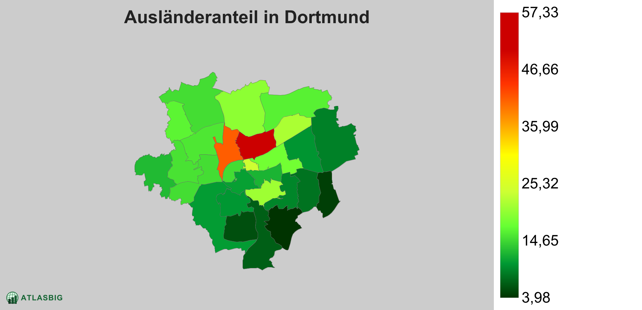 Ausländeranteil in Dortmund: Wo die meisten Ausländer leben