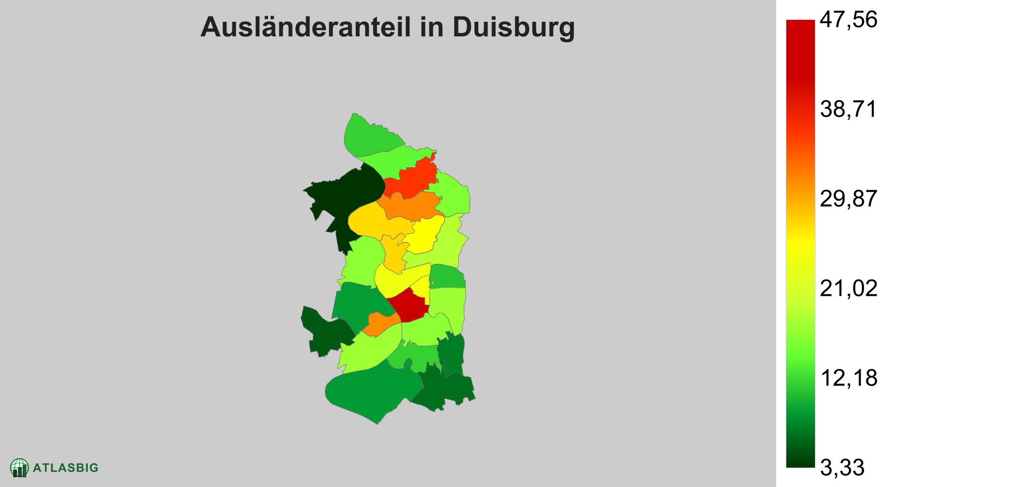 Ausländeranteil in Duisburg: Wo die meisten Ausländer leben