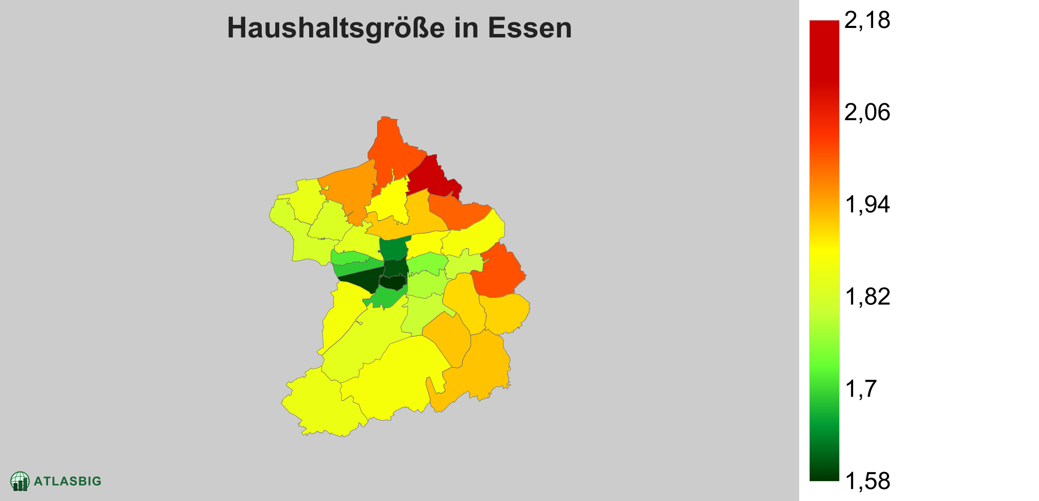 Durchschnittliche Haushaltsgröße in Essen
